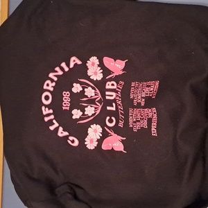Pink and black butterfly hoodie